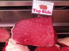 beef topside and different joints of beer