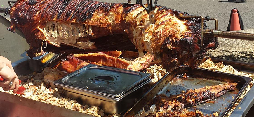 hog being carved