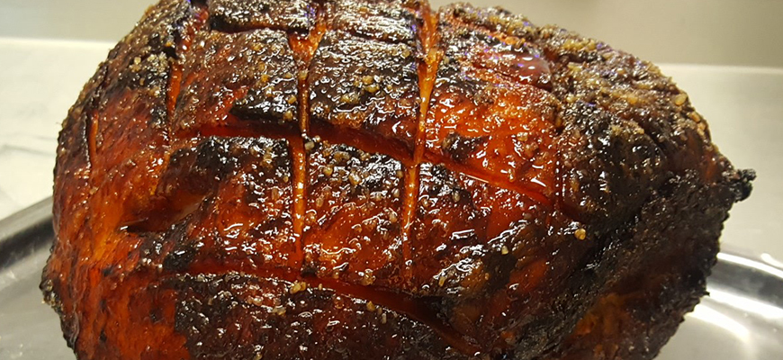 image of cooked ham using traditional methods