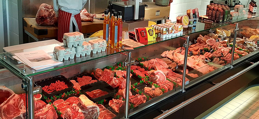 meat counter at E Lee and Sons